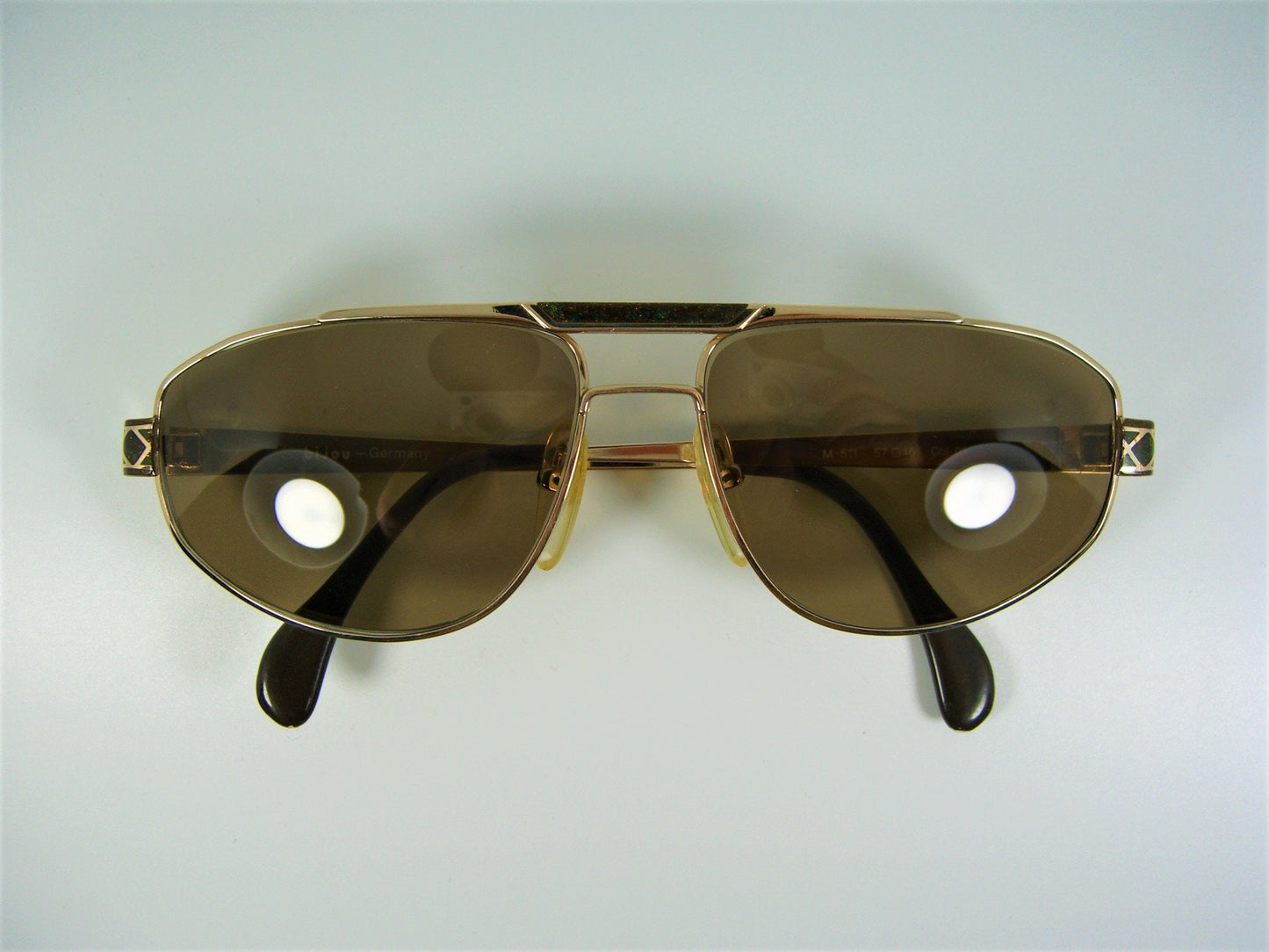 Bijou, sunglasses, Gold plated, oval, women's, movie star vintage, NOS, very rare