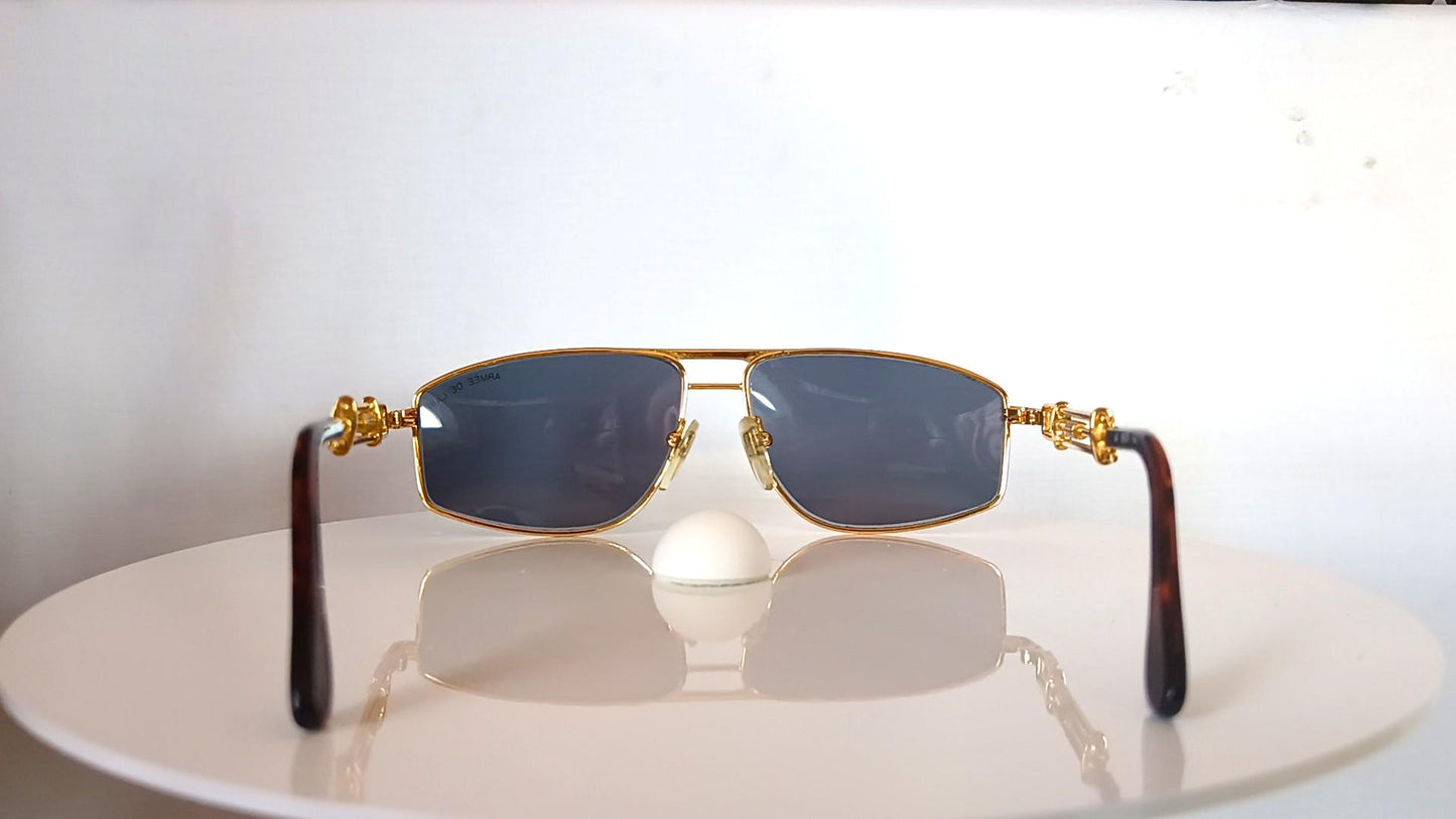 Air Force, Armee de L'Air, sunglasses, Aviator, oval, gold filled, frames, rare, hyper vintage