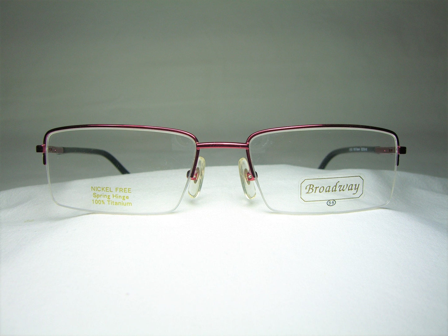 Broadway, eyeglasses, Titanium, half rim, square, oval, frames, men's, women's, NOS, hyper vintage, rare