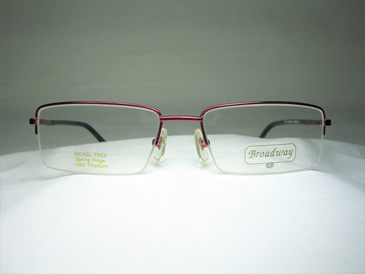 Broadway, eyeglasses, Titanium, half rim, square, oval, frames, men's, women's, NOS, hyper vintage, rare