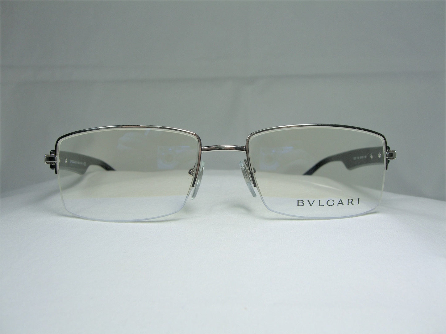 Bulgari, eyeglasses, half rim, square, oval, Platinum plated  Titanium, frames, men's, women's, NOS, ultra vintage, rare