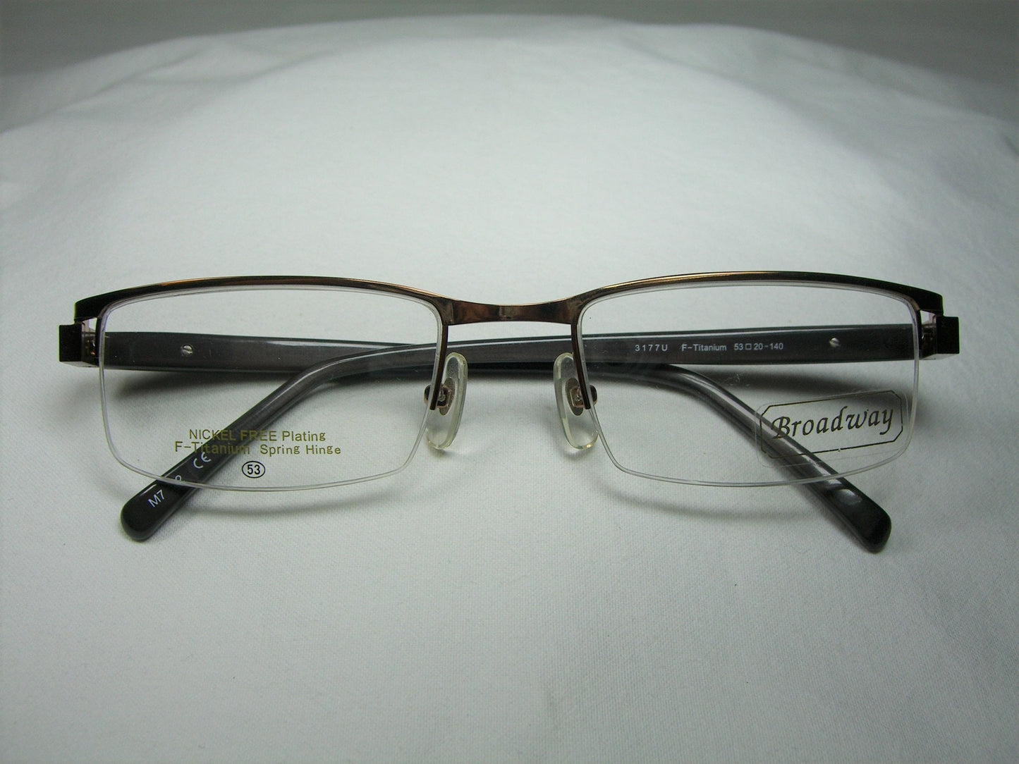 Broadway, eyeglasses, Titanium, half rim, square, oval, frames, men's, women's, NOS, hyper vintage, rare