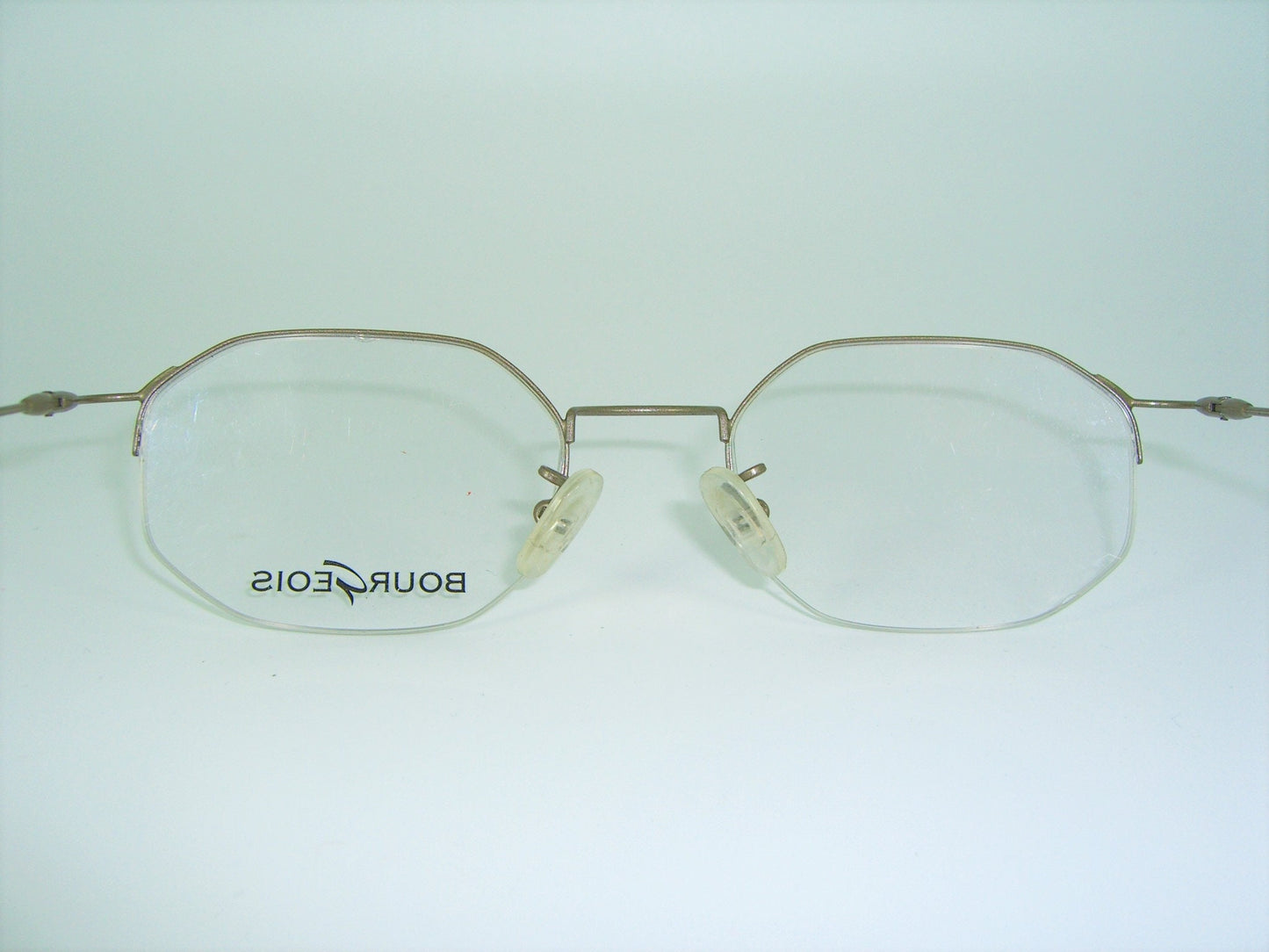 Bourgeois Titanium Half Rim Eyeglasses, Hexagonal Frames, New Old Stock