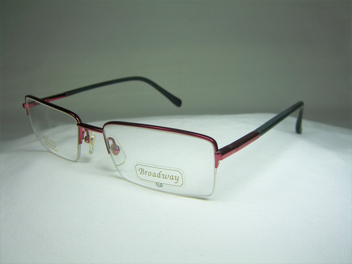 Broadway, eyeglasses, Titanium, half rim, square, oval, frames, men's, women's, NOS, hyper vintage, rare