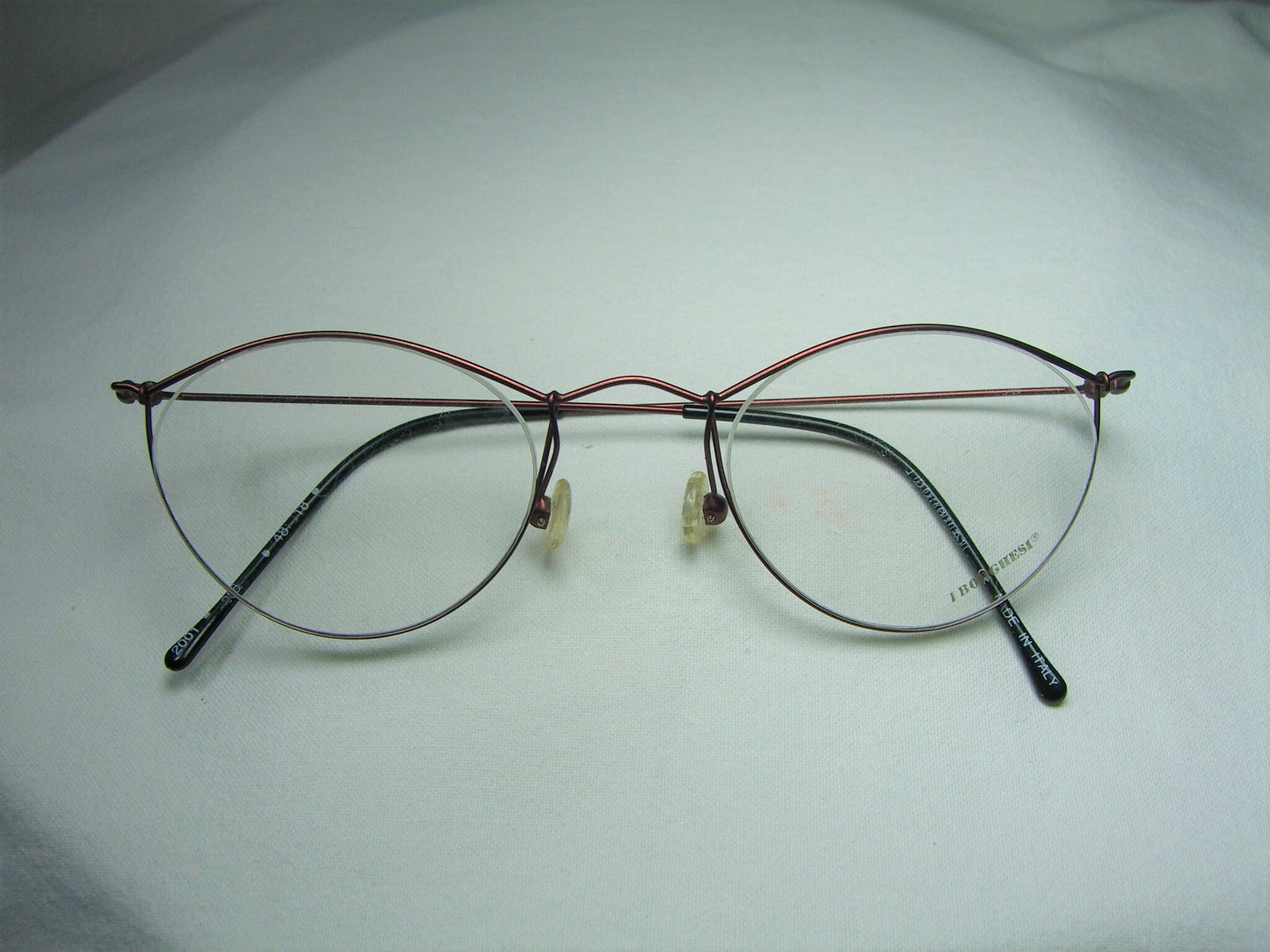 Borghesi, eyeglasses, Titanium, oval, round, frames, men's, women's, NOS, hyper vintage, very rare