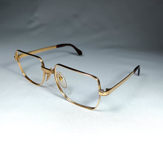 Amor France Gold Filled Eyeglasses, Square Aviator Frames