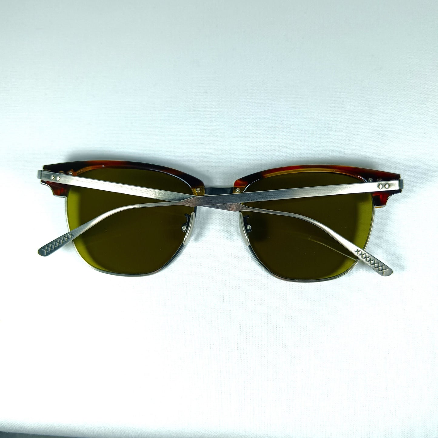 Bottega Veneta, luxury sunglasses, Club Master, Titanium, tortoise, New Old Stock, hyper vintage, rare