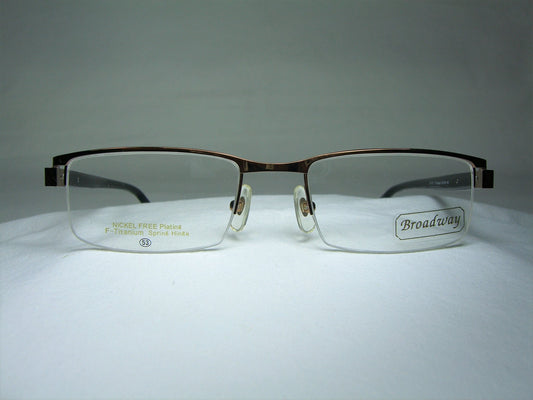 Broadway, eyeglasses, Titanium, half rim, square, oval, frames, men's, women's, NOS, hyper vintage, rare